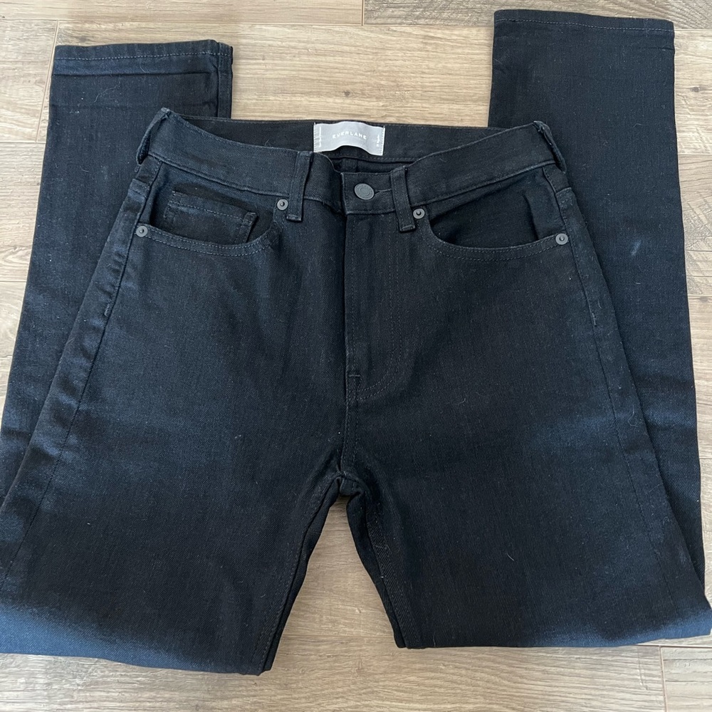 Everlane Boyfriend Black Jean Size 24R - Picture 2 of 7